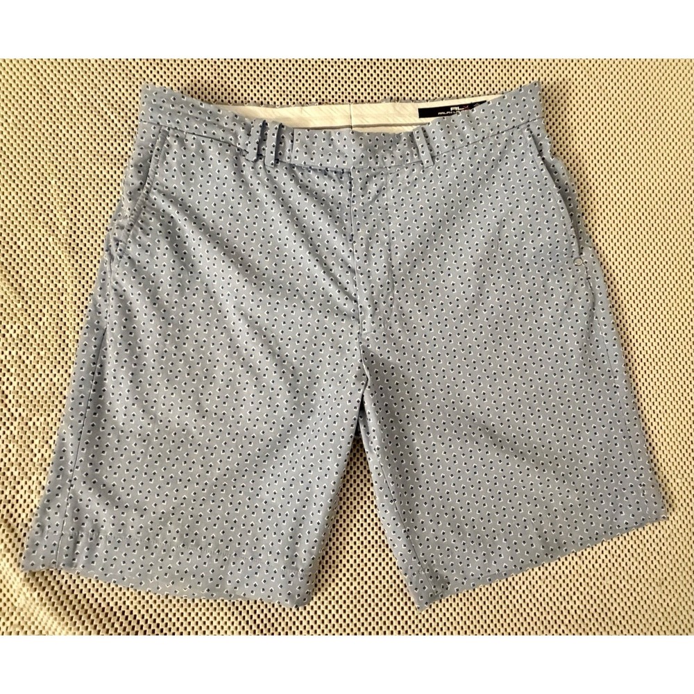 RLX Ralph Lauren Men's Golf Shorts Size 33 Performance Stretch Fabric Blue Print